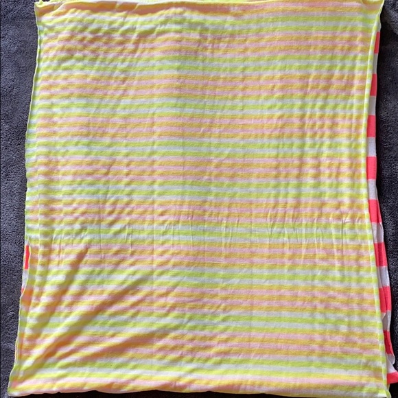 Pink and Yellow Striped Scarf - Picture 5 of 5